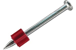 FVSCM 2" Powder Actuated Fasteners,.300 Head Diameter Drive Pin with red Flute, P200, 100pcs/pack