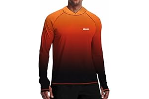 WELIGU Men's UPF 50+ Sun Protection Hoodie Shirt Long Sleeve SPF Fishing Outdoor UV Hiking Lightweight Shirts