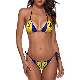 JINJINKIANG Women's Bikini Set Two Piece Halter Triangle Tie Side Swimsuit | Sexy Quick Drying Bikini Features Adjustable Ties And Soft Padding For A Custom Fit