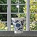 Zeesline Cobalt Blue and White Two-Handled Porcelain Cachepot Planter, Decorative Home & Garden Vase Pot