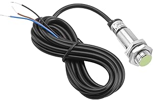 Heschen PR12-2DN Inductive Proximity Sensor, DC12-24V, 3 Wire, NPN NO, M12, 2mm, Nickel Plated, IP67, 10mA, 1.5kHz, CE