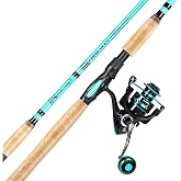 Sougayilang 7&rsquo; Fishing Rod and Reel Spinning Combo, 2 Piece Fishing Rod, Size 4000 Reel, Right/Left Handle Position, Suitable for Inshore Fishing
