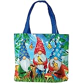 Briarwood Lane Gnome Sweet Gnome Spring Canvas Tote Bag 14.5" x 15"