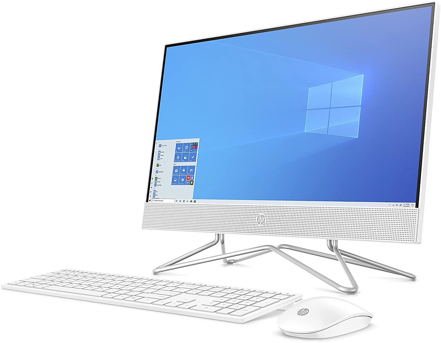 HP 2022 22-inch FHD All-in-One Desktop Computer - Dual-Core Intel Celeron J4025-16GB DDR4 RAM-512GB SSD - WiFi Bluetooth RJ45 LAN - Windows 11 Pro - Snow White w/ 32GB USB Drive
