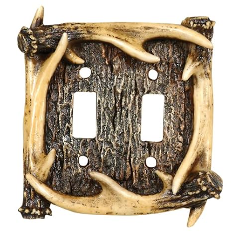 Rustic Home Decor Deer Antlers Cabin Decor Switch Plates Outlet