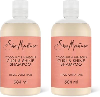 SheaMoisture Coconut & Hibiscus Curl & Shine Shampoo 384ml Pack of 2