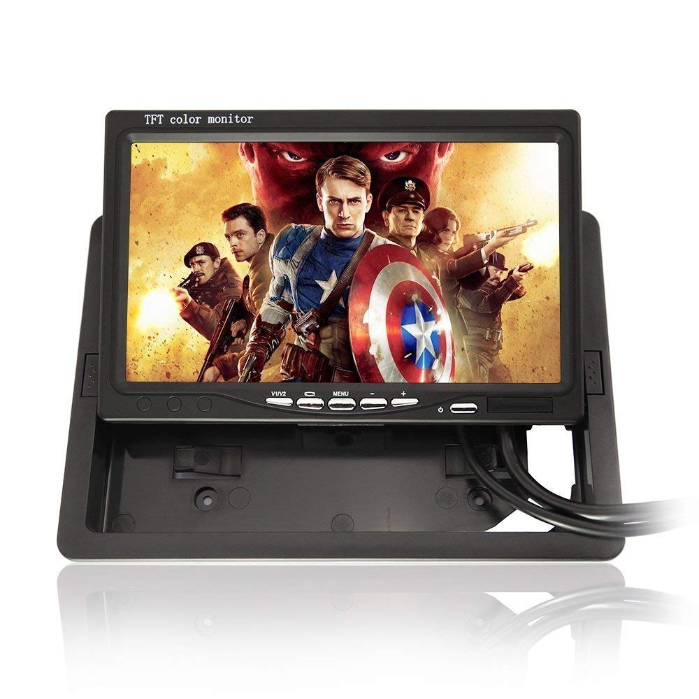 (800 * 480 350:1 Contrast Ratio) 7 Inch TFT Color LCD Car monitor Supporting 1024 * 768 1280 * 1024 Input Source for Back up Camera