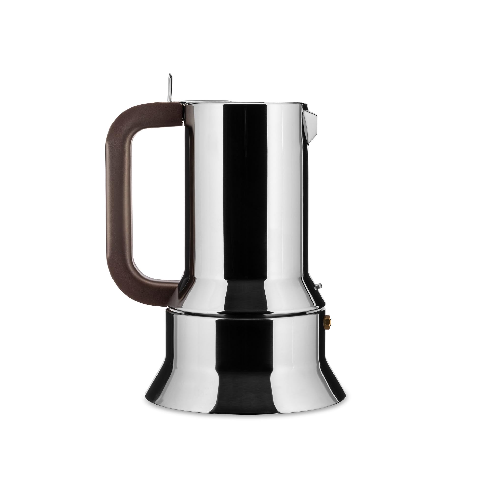 Alessi | 9090/M - Design Stovetop Coffee Maker, Stainless Steel, 10 Cups, Silver