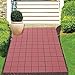 Imperial Home Interlocking Deck Tile Patio Pavers, 11 x 11 Easy Set Up Outdoor Walkway Pavers (Set of 12) (Brick Color)