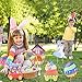 Jumbo Easter Yard Signs Easter Outdoor Decoration with Egg and Bunny, Pack of 8, Double-sided Printing