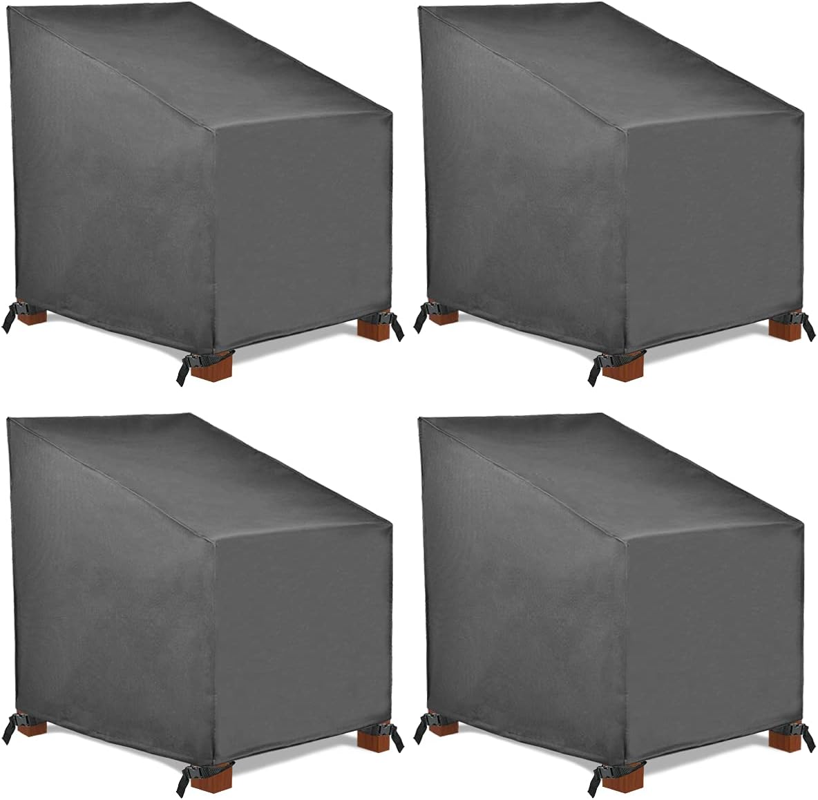 Patio Watcher 4 High Back Patio Chair Cover, Durable and Waterproof Outdoor Furniture Chair Cover, Grey : Garden & Outdoor