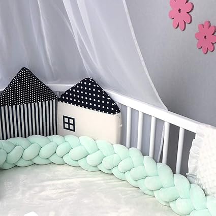knitted cot bumper