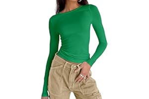 Dwnval Women Sexy Casual Basic T Shirts Tops Spring Summer Short Sleeve Crewneck Slim Fit Cute Crop Top Blouses