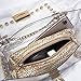 Clear Purse Shoulder Bag for Women, Transparent PVC Handbag, Waterproof Chain Crossbody Bag Set (Khaki)