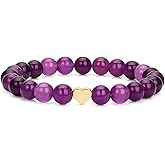 GolbalJew Healing Bracelet For Women Anxiety Beaded Bracelets Jewelry Healing Stone Crystal Bracelet Stress Relief Yoga Beads Chakra Bracelets Gifts For Women pink