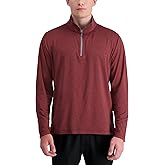 Haggar Mens The Active Series Tech Jersey Stretch Quarter Zip