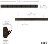 Umbra Flip 8-Hook Wall Mounted Coat Rack Black/Walnut view 3