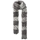 Women Faux Fur Scarf Shawl Wrap Extra Long Plush Winter Warm Stole Furry Collar Neck Warmer Party Costume Accessory