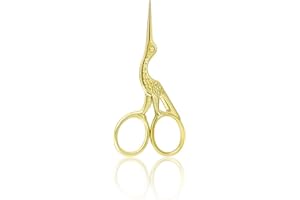 4.5Inch Craft Scissors Stainless Steel Embroidery Scissors for Knitting Cross Stitch Sewing Handcraft DIY Art Tool Gold (Gold