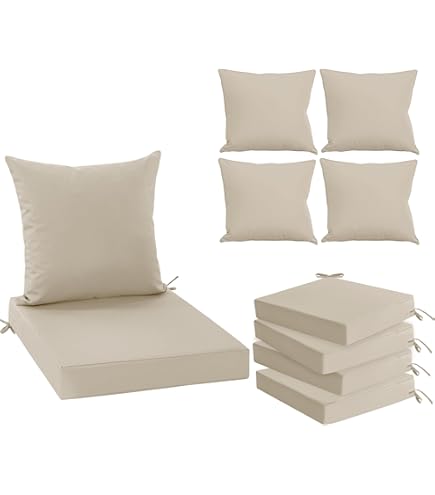 Cushion Covers Beige Patio Chair Cushions 21x21 Outdoor Seat