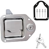 Newace Truck Tool Box Latch Replacement,304 Stainless Steel Paddle Handle Lock Kit with Keys Accessories for Truck Bed Toolboxes, Trailer, UTV, Camper(1Pack with Lock)