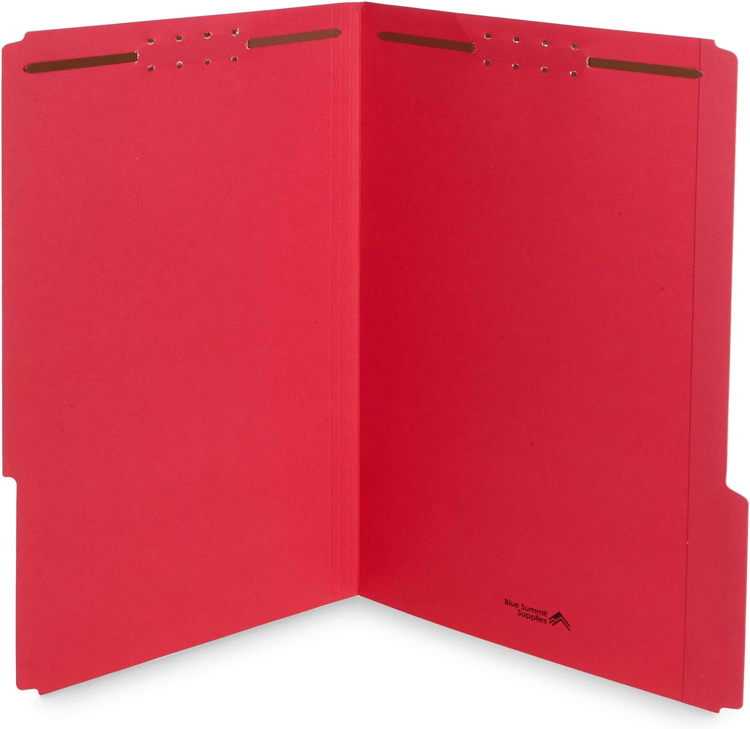 Blue Summit Supplies Red File Folders with Fasteners