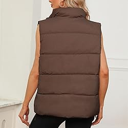 Century Star Brown Puffer Vest Women Puffer Vest