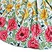 Dressever Women's Vintage A-line Printed Pleated Flared Midi Skirts Flower Bee Medium