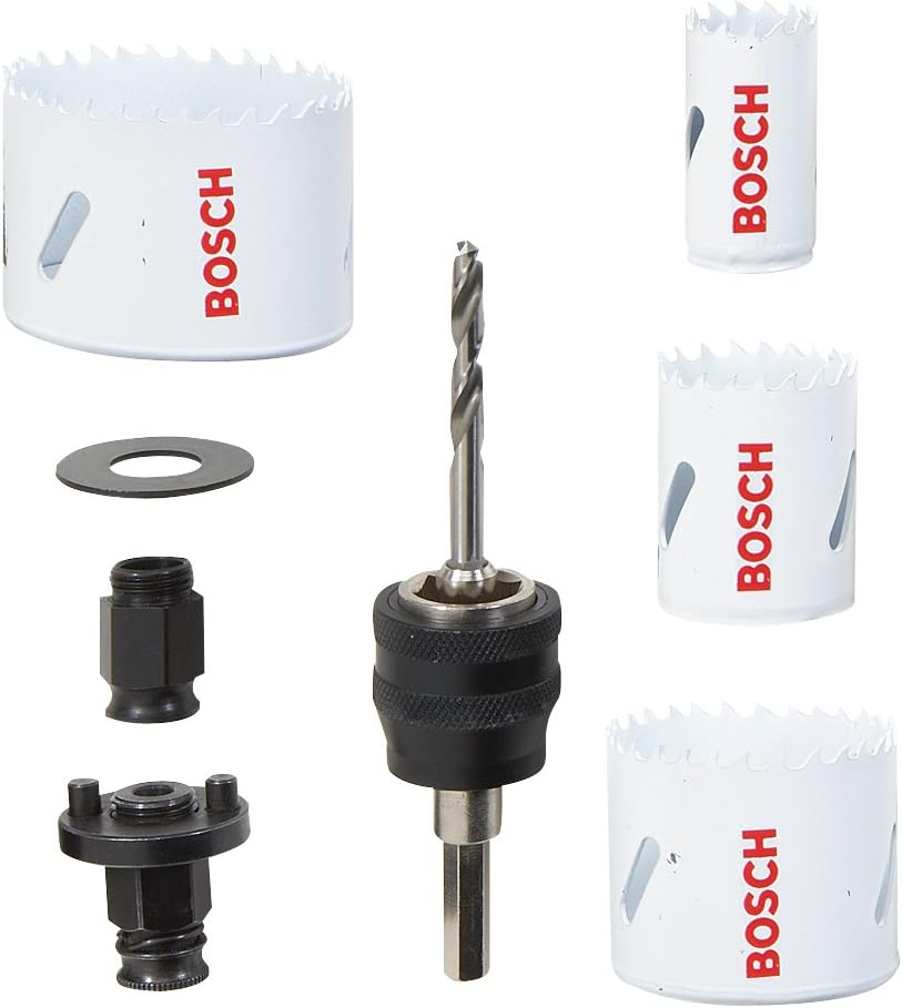 Bosch Hbuskit 8 Piece Universal Quick Change Hole Saw Kit