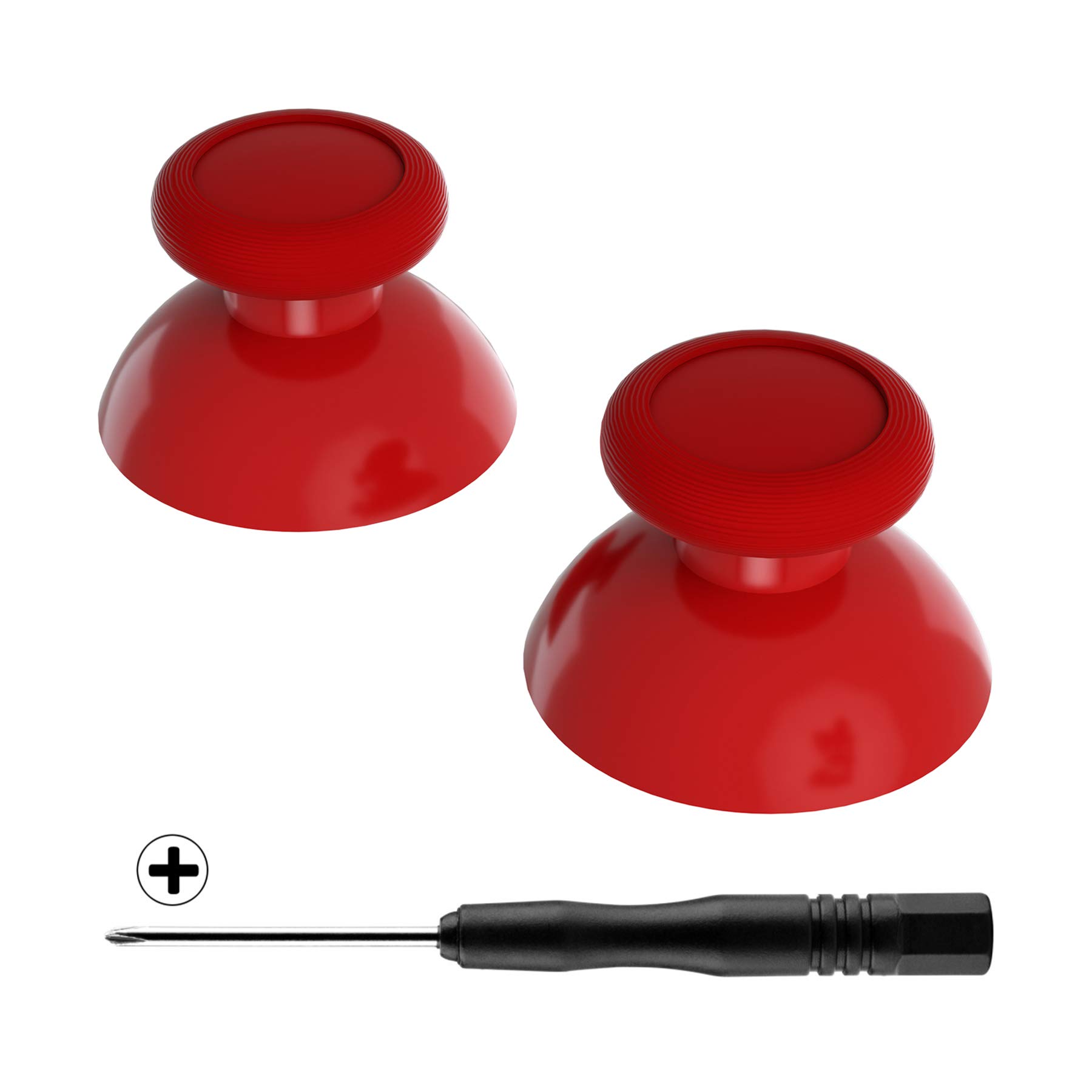 eXtremeRate Red Replacement 3D Joystick Thumbsticks, Analog Thumb Sticks with Cross Screwdriver for Nintendo Switch Pro Controller