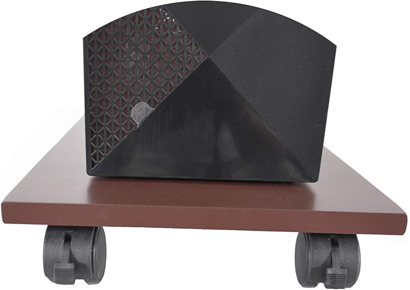 CPU Stand PC Cart Holder, Mobile Computer Tower Stand with 4 Caster Rolling Wheels Bamboo Desktop Floor Stand (Brown)… : Office Products