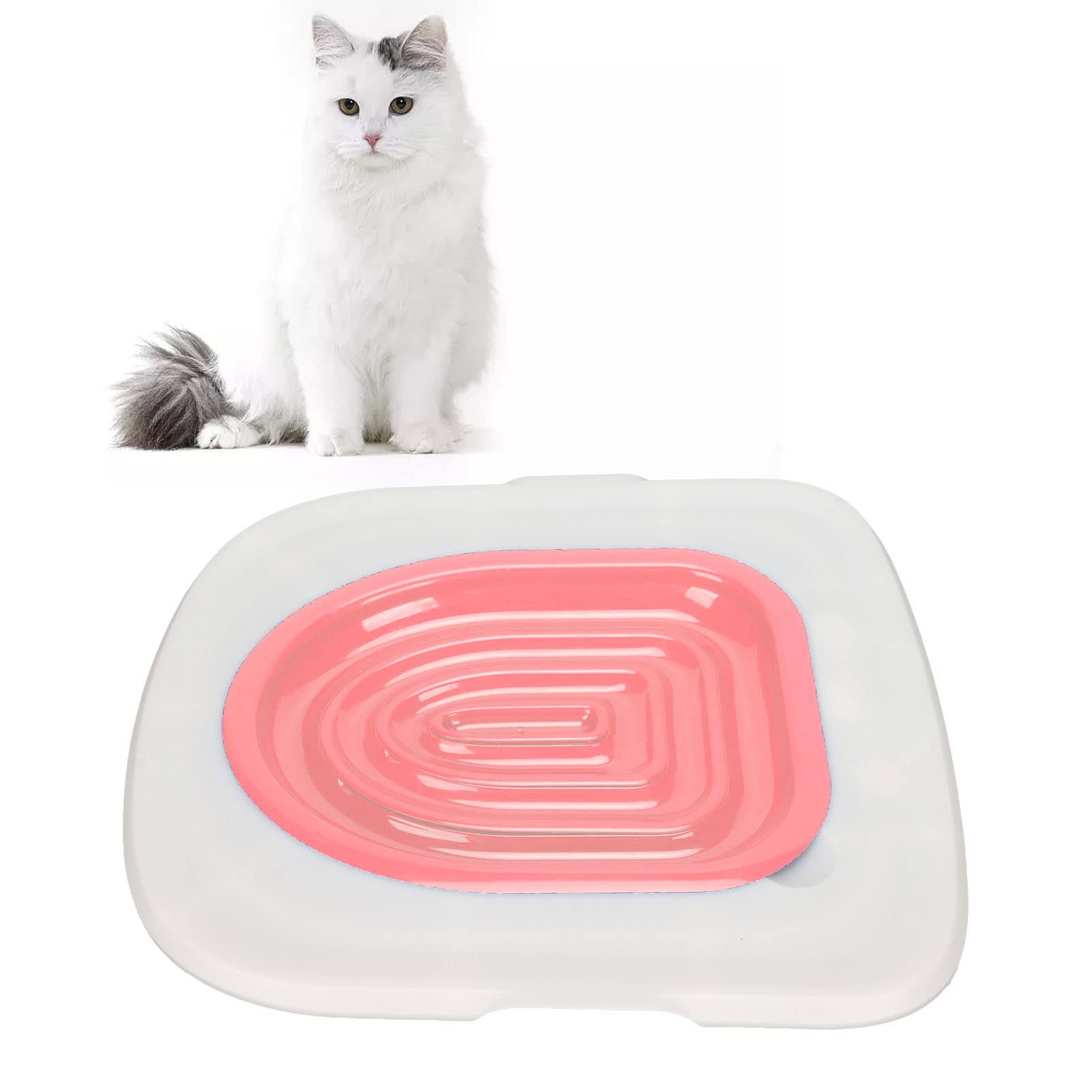 Cat Toilet Training Kit, Professional Cat Toilet Trainer, Cat Potty Training Toilet Seat, Universal Reusable Cat Toilet Trainer for Pet Cleaning(B)