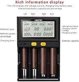COSOOS 18650 Battery Charger MiBOXER 4-Bay with LCD Fast Charging view 6