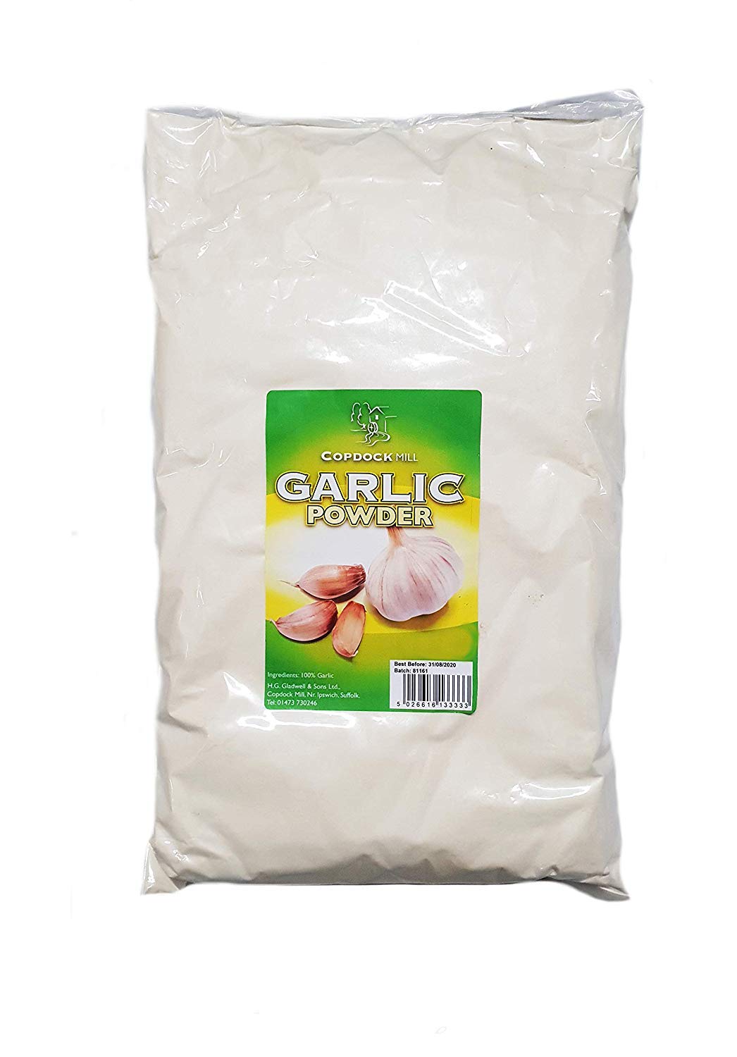Copdock Mill Garlic Powder for Chickens 3kg - Add to Chicken Feed to Aid Digestion, Immune Support and Reduce Hair Loss - Antibiotic and Antifungal Properties