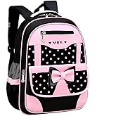 LANSHIYA Princess Bow Girls Backpack Elementary School Bag Kids School Travel Bag