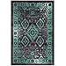 Maples Rugs Georgina Traditional Kitchen Rugs - Non Skid Accent Area Rug [Made in USA], Winberry/Teal, 2'6 x 3'10 (AG5831408)
