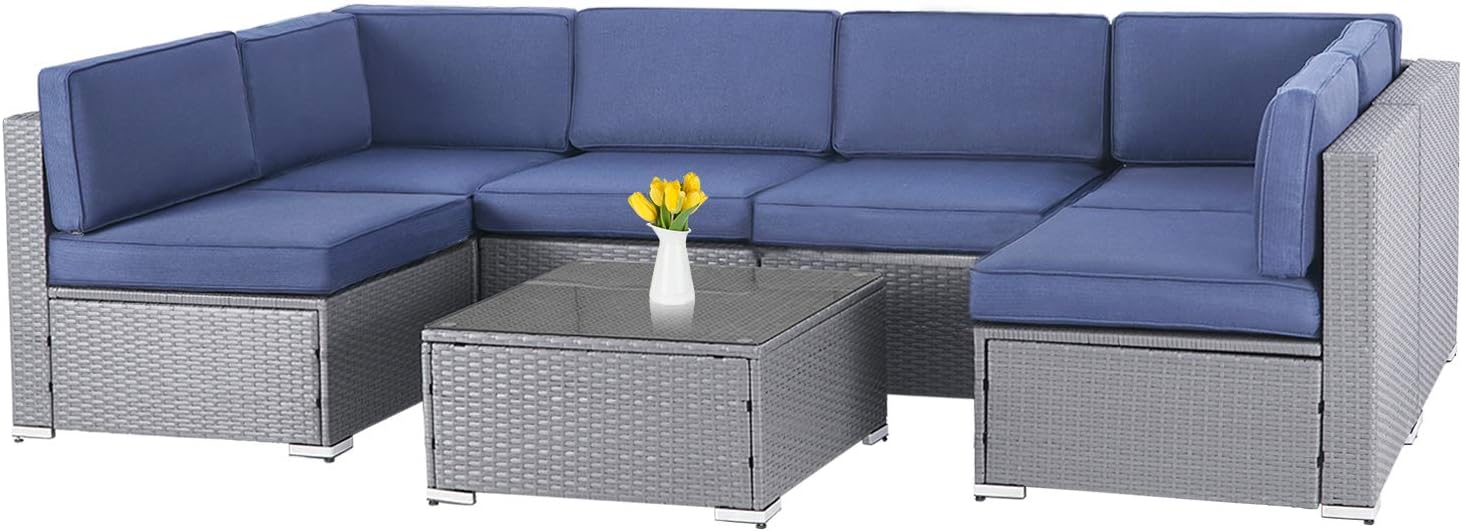 Gray Wicker Patio Furniture Set / Furniture Financing Pay Monthly For