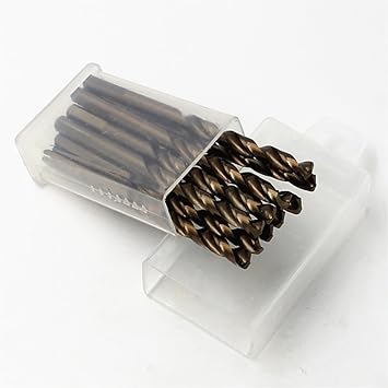 Generic 10pcs HSS-Co M35 Triangular handle Twist Drill Bits 1/4 inch 6.35mm fit Wood Stainless Steel Metal Cone Core Drilling Hole Saw