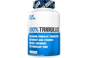 EVLUTION Invigorating Pure Tribulus Terrestris for Men - Performance Maximizing Testosterone Booster Tribulus Terrestris Supplement with 90% Saponins - Plant Based Stamina Strength and Energy Pills for Men