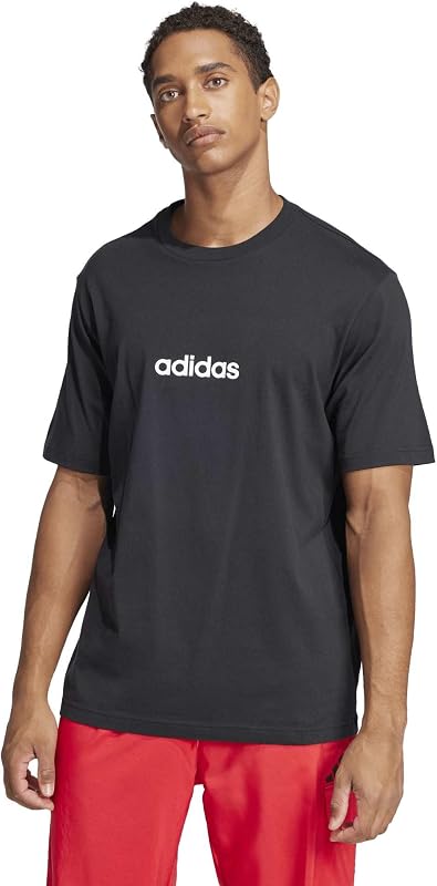 Homme Essentials Linear Single Jersey Shirt, Black/White, S — photo 2 sur 8