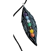 Sophias Dreaming | Men's Seven Chakra Gemstone Necklace | 7 Genuine Chakra Stones & Clear Quartz Sphere | Healing, Activation, Clearing, Balancing and Alignment