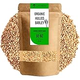 Organic Hulled Barley – Whole Grain, Non-GMO, Natural Ancient Grain for Healthy Cooking, Soups, Salads & Baking- 2 lb