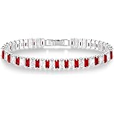 KELORIS PATH Tennis Bracelets for Women 14K Gold Plated/White Gold CZ Bracelet Classic Adjustable Valentines Gift