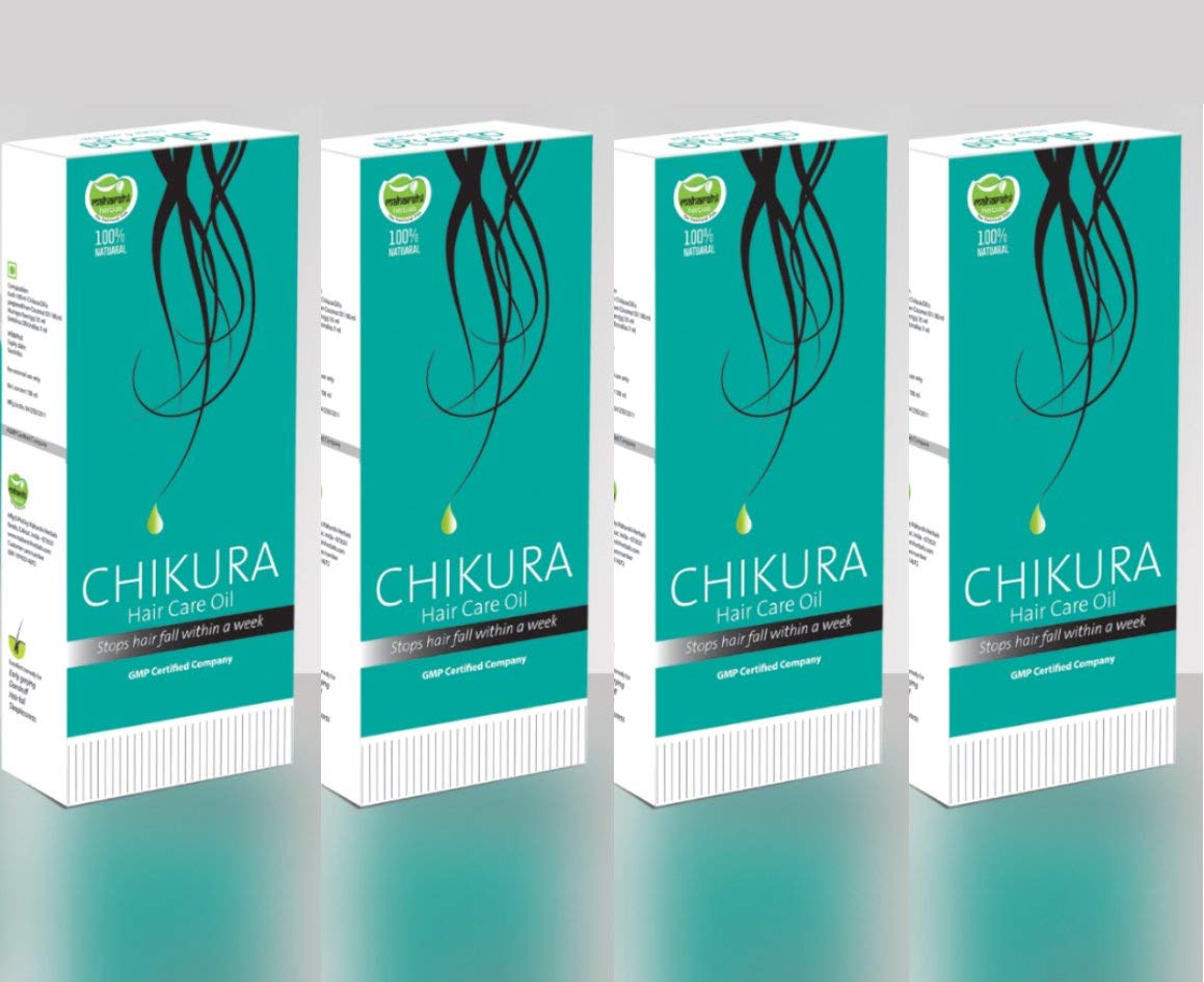 Buy MAHARSHI HERBALS CHIKURA HAIR CARE OIL(100ML)(A SET OF 4 BOTTLES