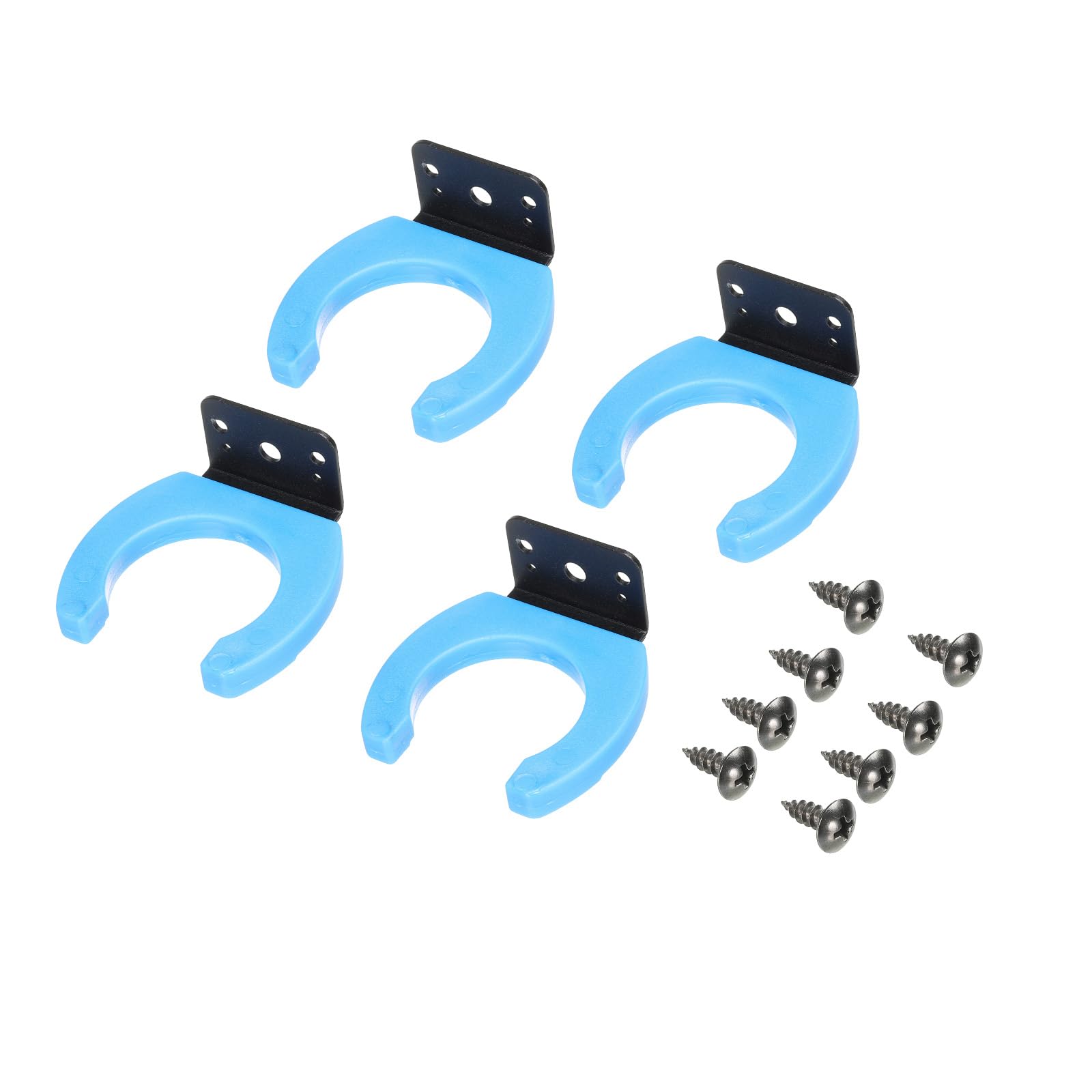 PATIKIL Microphone Holders Wall Mounted Mic Holder Microphone Hook Stands Brackets for Home Office Blue 4 Pack