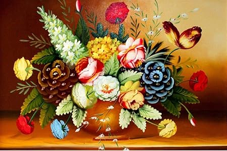 Amazon 1000ピース緑の葉の花瓶の花子供のためのジグソーパズルジグソーパズル大規模なパズルゲーム おもちゃ おもちゃ