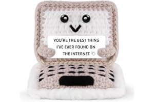 TYMGCHQ Funny Gifts for Him Her Boyfriend Girlfriend Wife Husband, Anniversary Wedding Birthday Gift for Couple, Emotional Support to My Love Handmade Crochet Gift Annivesary Card for Women Men
