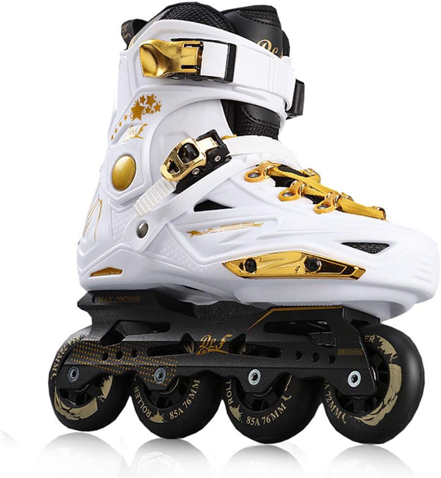 Adult Inline Skates,ABEC-11 Bearing,Anti-Collision,Wear-Resistant,Breathable,Comfortable Roller Shoes for Beginner Men Women,A,44