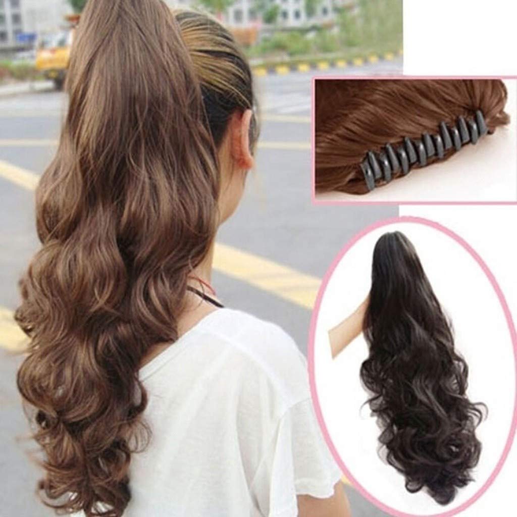 Vorname Full Head Clip in Hair Extensions Ombre Wavy Curly Clips Hair Extensions Hairpiece Natural Curly Straight Claw Jaw Ponytail Clip In Hair Extensions Wavy Hairpiece