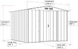 Duramax ECO 8 x 8 Metal Garden Storage Shed Anthracite view 5